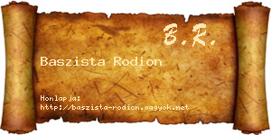 Baszista Rodion névjegykártya